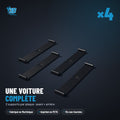 Pack de 4 supports de plaque d'immatriculation à clip en PETG noir